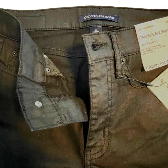 Calvin Klein Jeans, Size 26, Black High-Rise Skinny Jeans - Picture 5 of 11